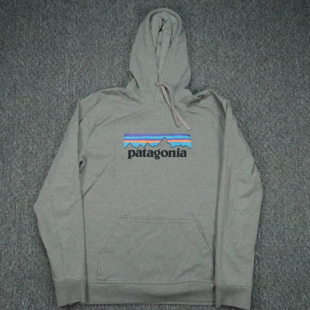 Patagonia Hoodie Mens XL Gray Uprisal Hoodie Pullover P6 Logo Pockets Hiking